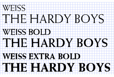 Weiss typeface sample