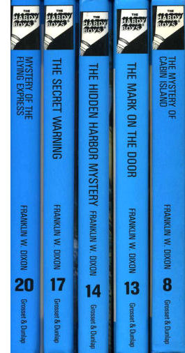 Examples of spines from laminated (flashlight) editions