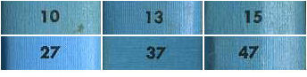 Examples of spine numbers set in Futura
